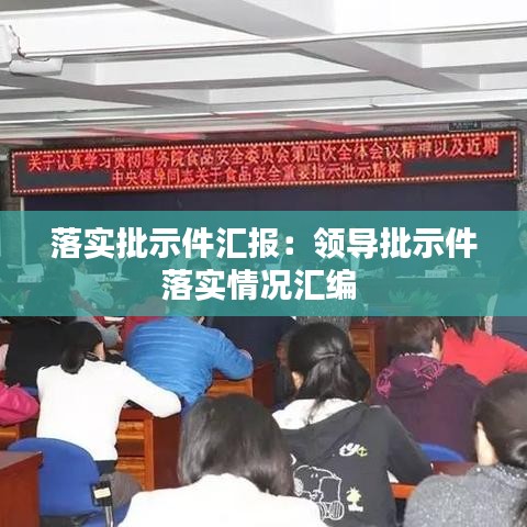 落實批示件匯報：領(lǐng)導批示件落實情況匯編 