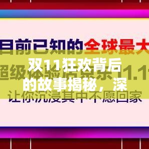 雙11狂歡背后的故事揭秘，深度報(bào)道，探尋購(gòu)物盛宴的真相