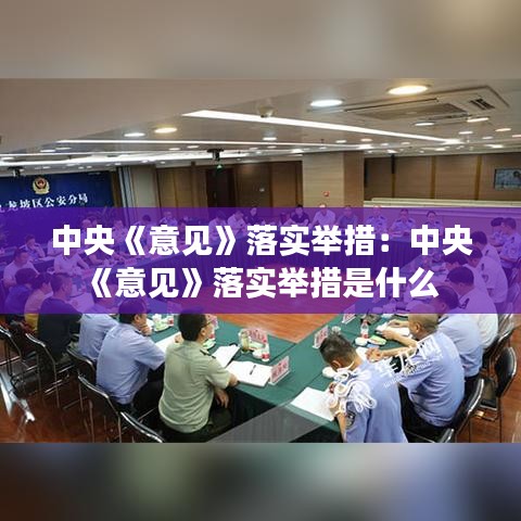 中央《意見》落實舉措：中央《意見》落實舉措是什么 