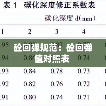 砼回彈規(guī)范：砼回彈值對(duì)照表 