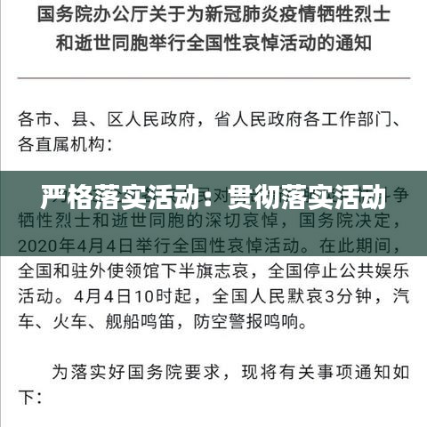 嚴(yán)格落實(shí)活動：貫徹落實(shí)活動 