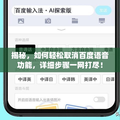 揭秘，如何輕松取消百度語音功能，詳細步驟一網(wǎng)打盡！