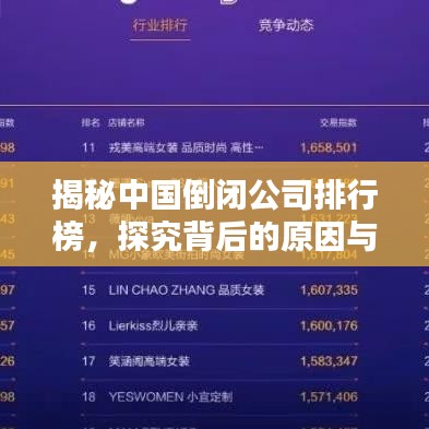 揭秘中國倒閉公司排行榜，探究背后的原因與教訓(xùn)