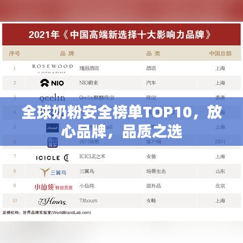 全球奶粉安全榜單TOP10，放心品牌，品質(zhì)之選