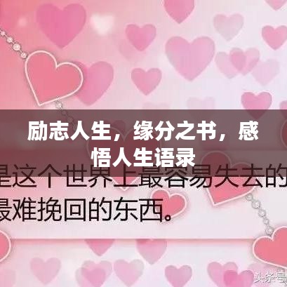 勵(lì)志人生，緣分之書，感悟人生語(yǔ)錄