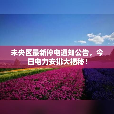 未央?yún)^(qū)最新停電通知公告，今日電力安排大揭秘！