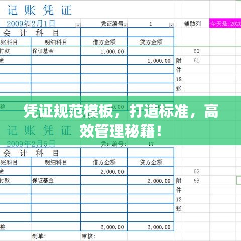 憑證規(guī)范模板，打造標(biāo)準(zhǔn)，高效管理秘籍！